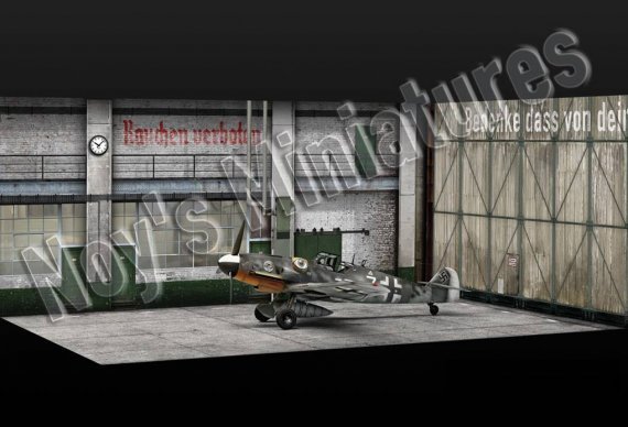 1/144 WWII Luftwaffe fighter hangar