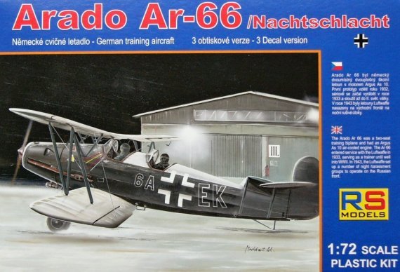 1/72 Arado Ar-66 Nachtschlacht (3x German version)