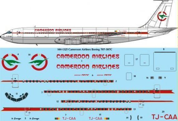 1/144 Cameroon Airlines Boeing 707-3H7C