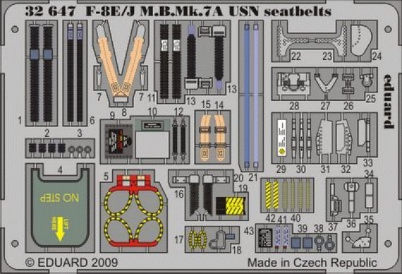 1/32 F-8E/J M.B.Mk.7A USN seatbelts (TRUMP)