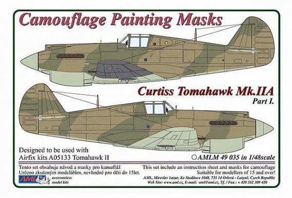 1/32 Camouflage masks Curtiss Tomahawk Mk.IIB Part 1