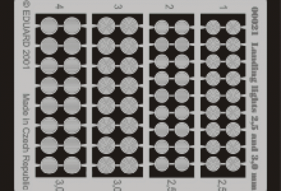 Eduard Landing lights 2,5 and 3mm