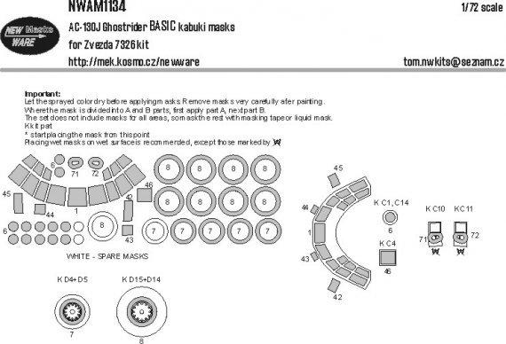 1/72 Mask AC-130J Ghostrider BASIC