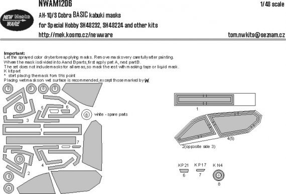 1/48 Mask AH-1Q/S Cobra BASIC for Special Hobby