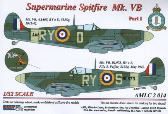 1/32 Decals Supermarine Spitfire Mk.VB Part I.
