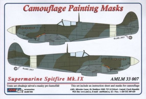 1/32 Supermarine Spitfire Mk.IXc Camouflage Painting Masks