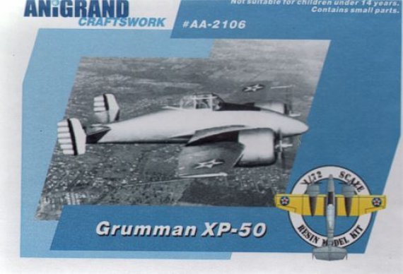 1/72 Grumman XP-50 Fore-runner of the F7F Tigercat