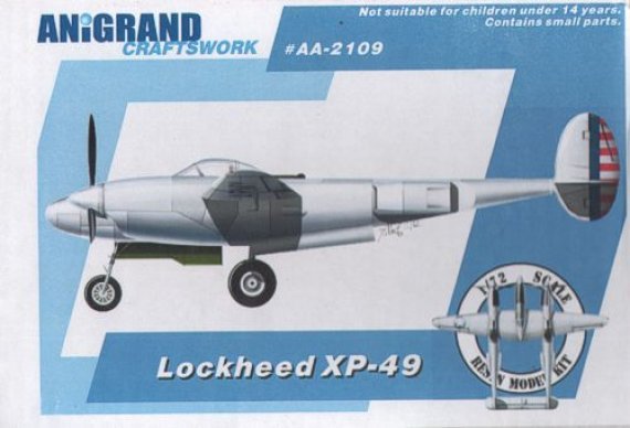1/72 Lockheed XP-49 Successor to the P-38 Lightning