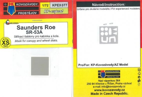 Masques verri�re et roues Saunders Roe 1/72