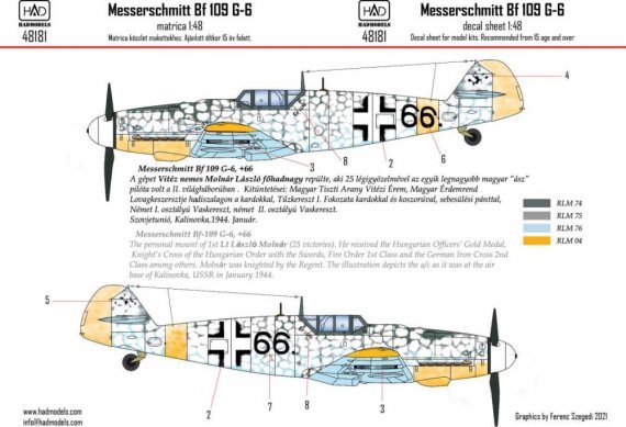 1/48 Decal Messerschmit Bf 109G-6