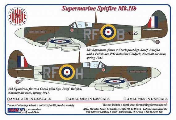 1/32 303 Squadron RAF, Spitfire Mk.IIb Czech pilot Sgt.J.Balejka