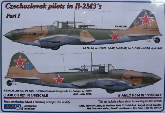 1/72 Decals IL-2M3 Czechoslovak pilots Part 1