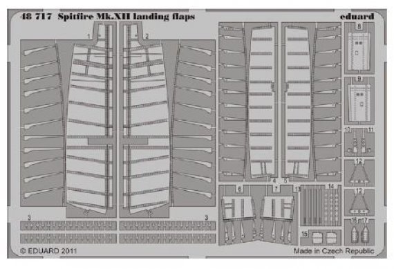 1/48 Spitfire Mk.XII landing flaps (Airfix)