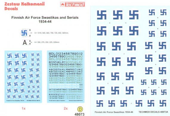 Techmod Finnish Air Force Insignia Decals 1/48