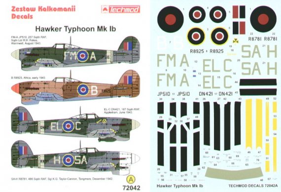 Techmod Decals Hawker Typhoon Mk.Ib 1/72