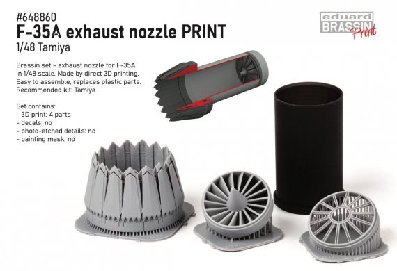 Brassin 1/48 F-35A exhaust nozzle PRINT