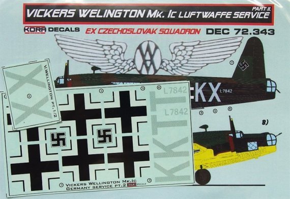 1/72 Vickers Wellington Mk.IC Luftwaffe Part II