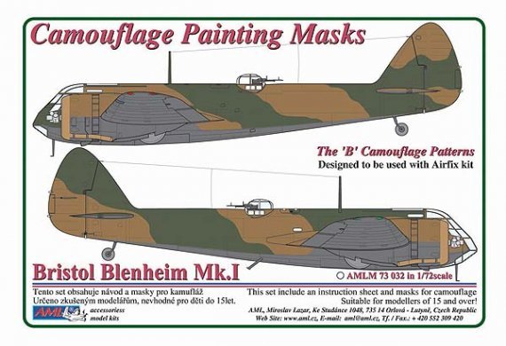 1/72 Bristol Blenheim Mk.I B Camouflage Patterns