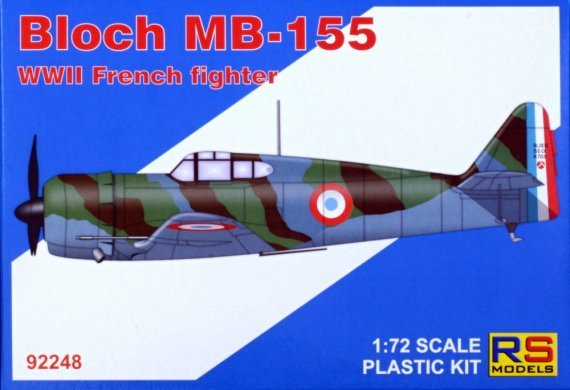 1/72 Bloch MB-155 French WWII fighter