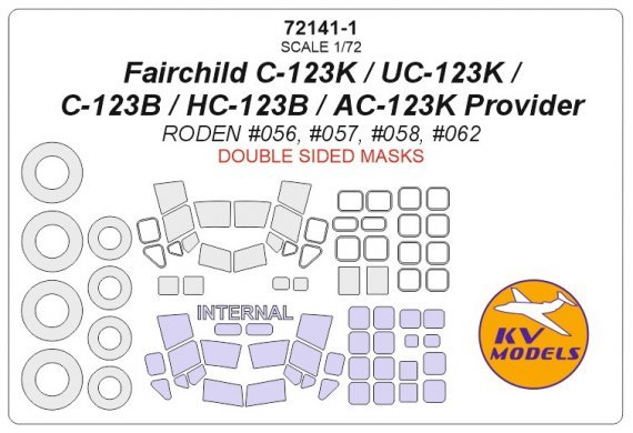 1/72 Fairchild C-123 Provider Double-sided and wheels masks