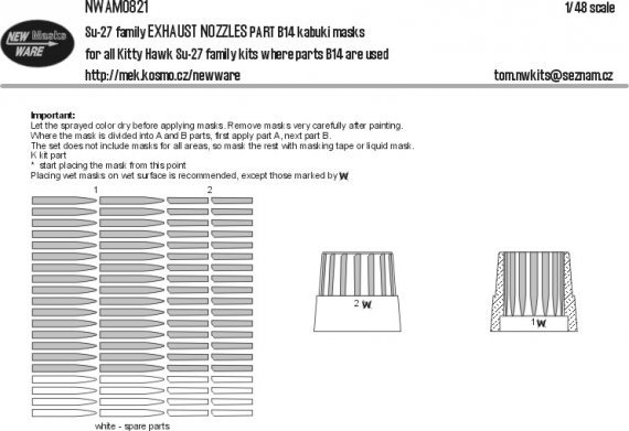 1/48 Sukhoi Su-27 family Exhaust Nozzles