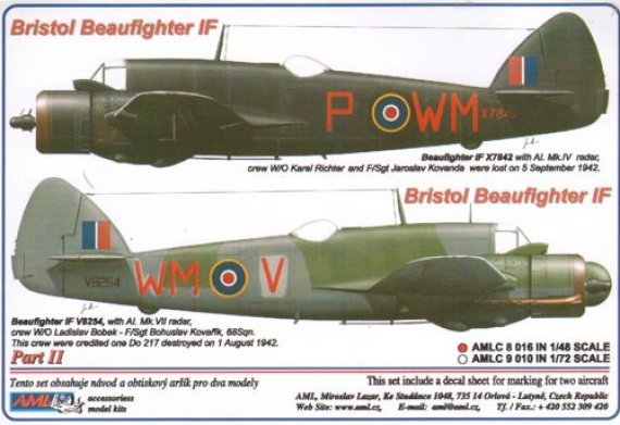 1/48 Bristol Beaufighter Mk.IF X7842 , with AI. Mk.IV radar