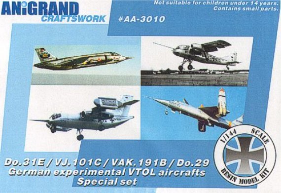 1/144 German experimental Vtol aircrafts special set Do.29 / VAK