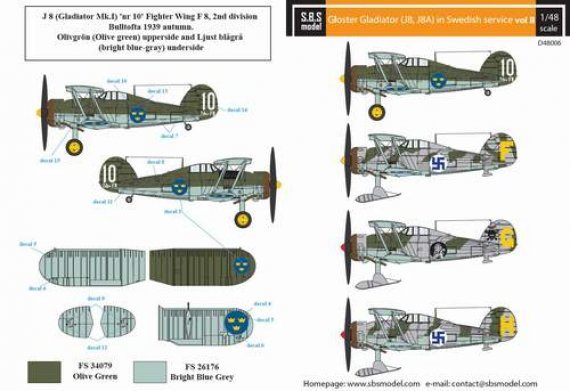 1/48 Gloster Gladiator in Swedish service VOL.II