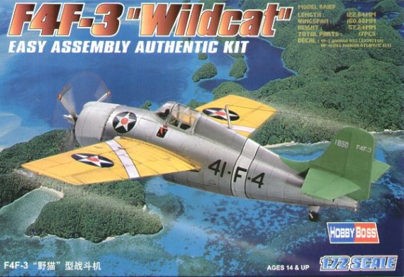Hobby Boss Grumman F4F-3 Wildcat Easy Build 1/72