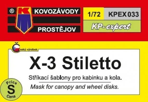 1/72 Canopy & wheel mask X-3 Stiletto