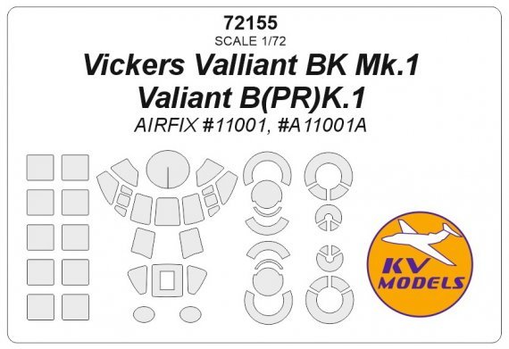 1/72 Vickers Valliant Bk Mk.1 / Valiant B K.1 masks