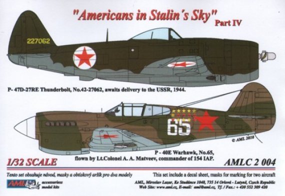 1/32 Americans in Stalins Sky, Part IV Masks P-40E & P-47D