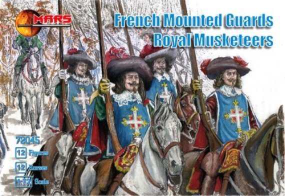 1/72 French mounted Guards royal musketeers