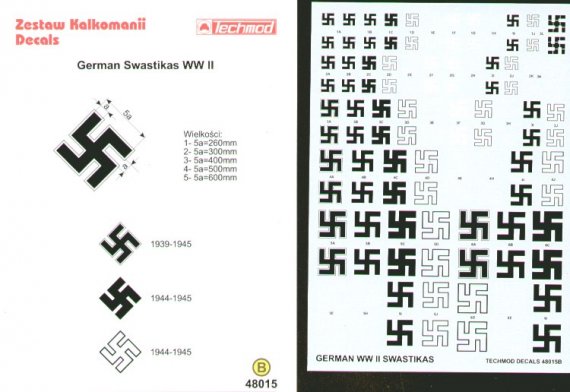 Techmod Swastika Luftwaffe Decals 1/48