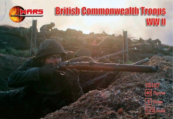 1/72 British Commonwealth troops 40 figures in 8 poses