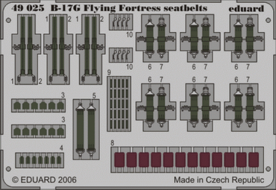 B-17G Flying Fortress seatbelts  (REV/MON)