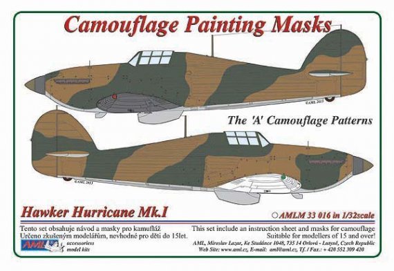 1/32 Hawker Hurricane Mk.I The A Camouflage Patterns