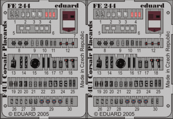 F4U-1 Corsair placards