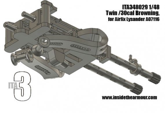 1/48 Twin 30 cal brownings on an Raf twin mount for Lysander