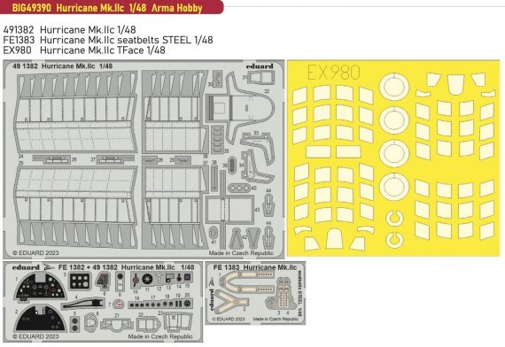 1/48 Hurricane Mk.IIc BigEd Set for Arma Hobby
