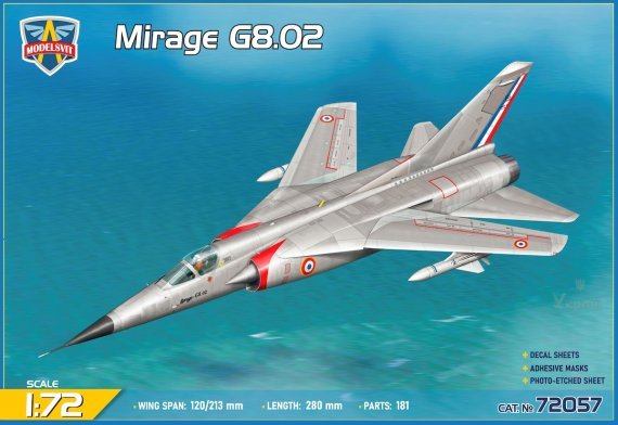 1/72 Dassault Mirage G8 02 variable-geometry fighter
