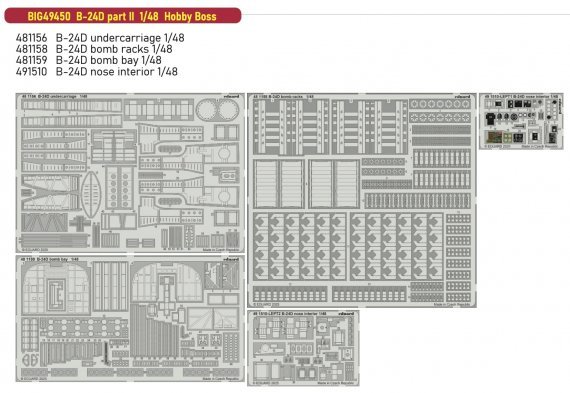 1/48 B-24D part II for Hobby Boss BigEd Set