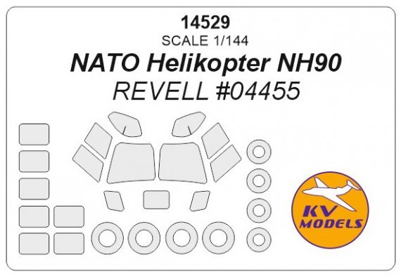 1/144 Nh Industries NH-90 canopy paint mask And wheel paint mask