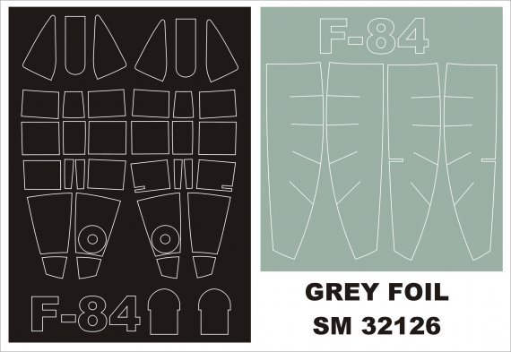 Masques peinture F-84E Thunderjet 1/32 Hobby Boss