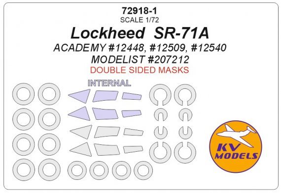 1/72 Lockheed SR-71A Double-sided and wheels masks