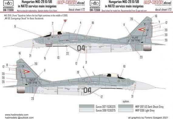 1/72 Decal MiG-29B/UB in NATO service