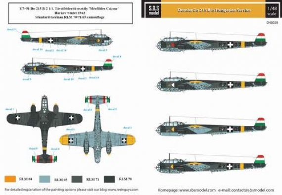 1/48 Dornier Do-215B-2/Do-215B-4 in Hungarian Service