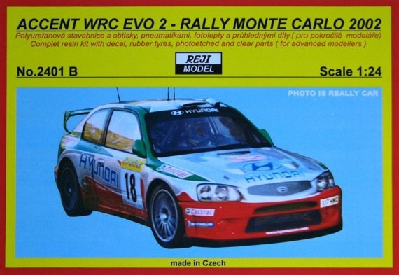 1/24 Accent WRC EVO 2  Rally Monte Carlo 2002