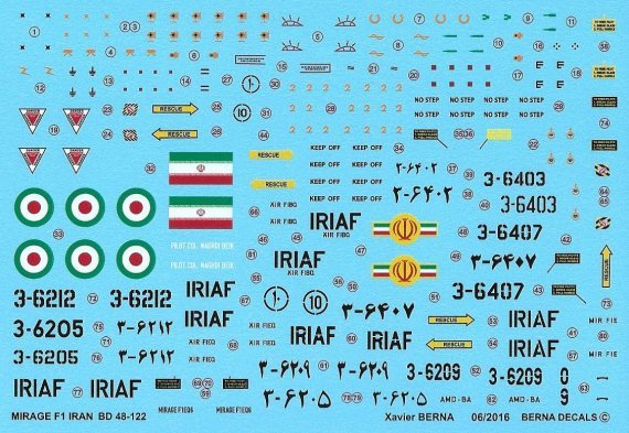 1/48 Dassault Mirage F.1 C & F.1 B Iran Air Force