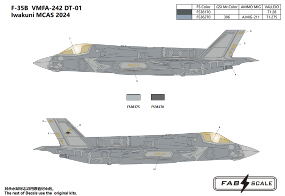 1/72 F-35B VMFA-242 DT-01 Iwakuni Mcas 2024